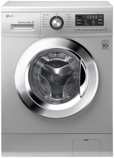 LG F1296TDA5 8KG 1200 Spin Washing Machine - Silver.